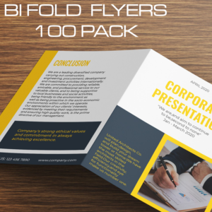 Bi Fold Flyers - 100 Pack
